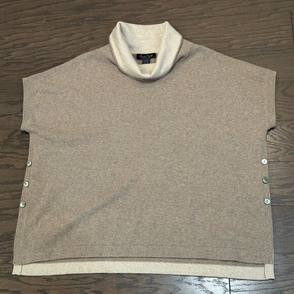 Claudia Nichole Cashmere Sweater - Tan- Taupe Size S/P - Picture 1 of 8